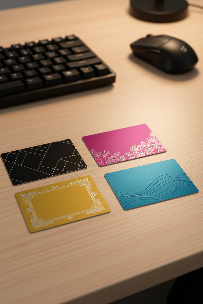Custom Laser Engraved Metal Business Cards