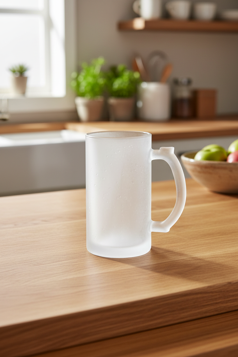 Frosted Mug- 16oz Glass