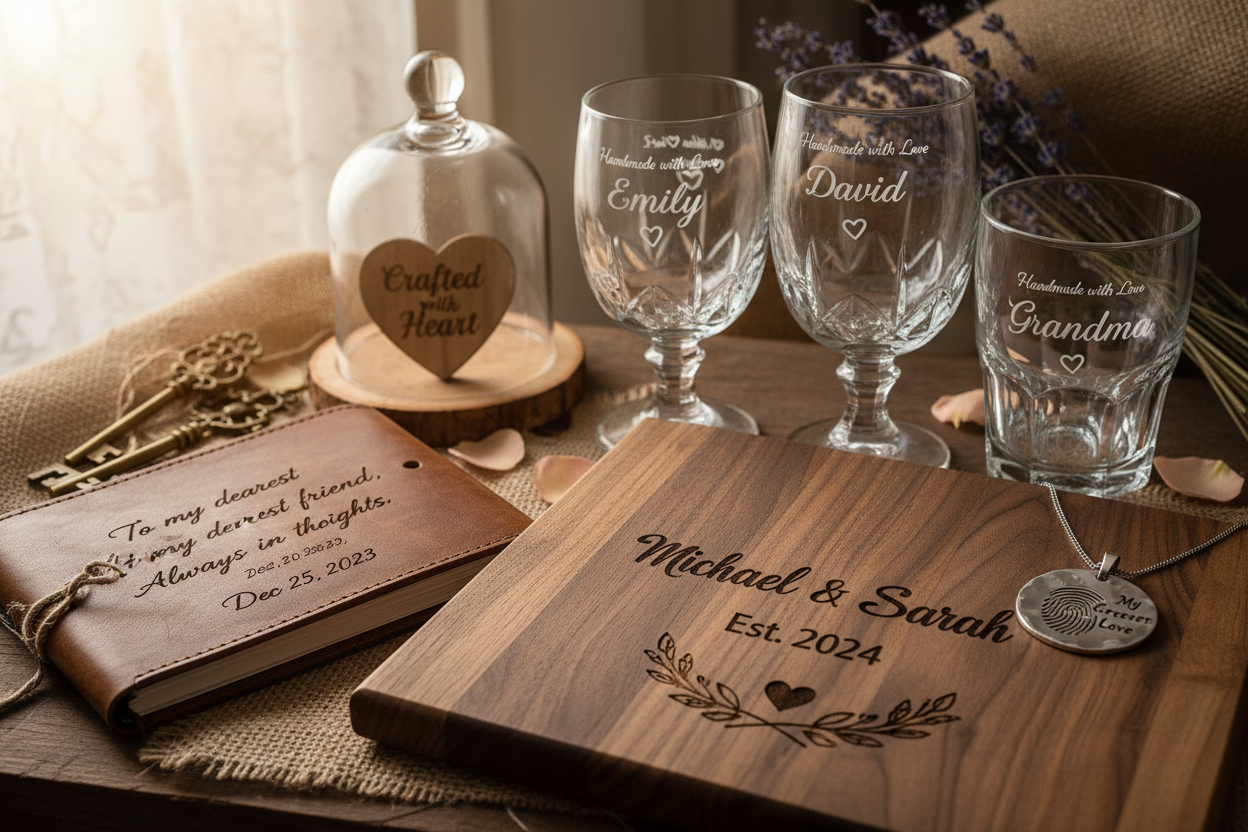 Crafted with Heart personalized engravings